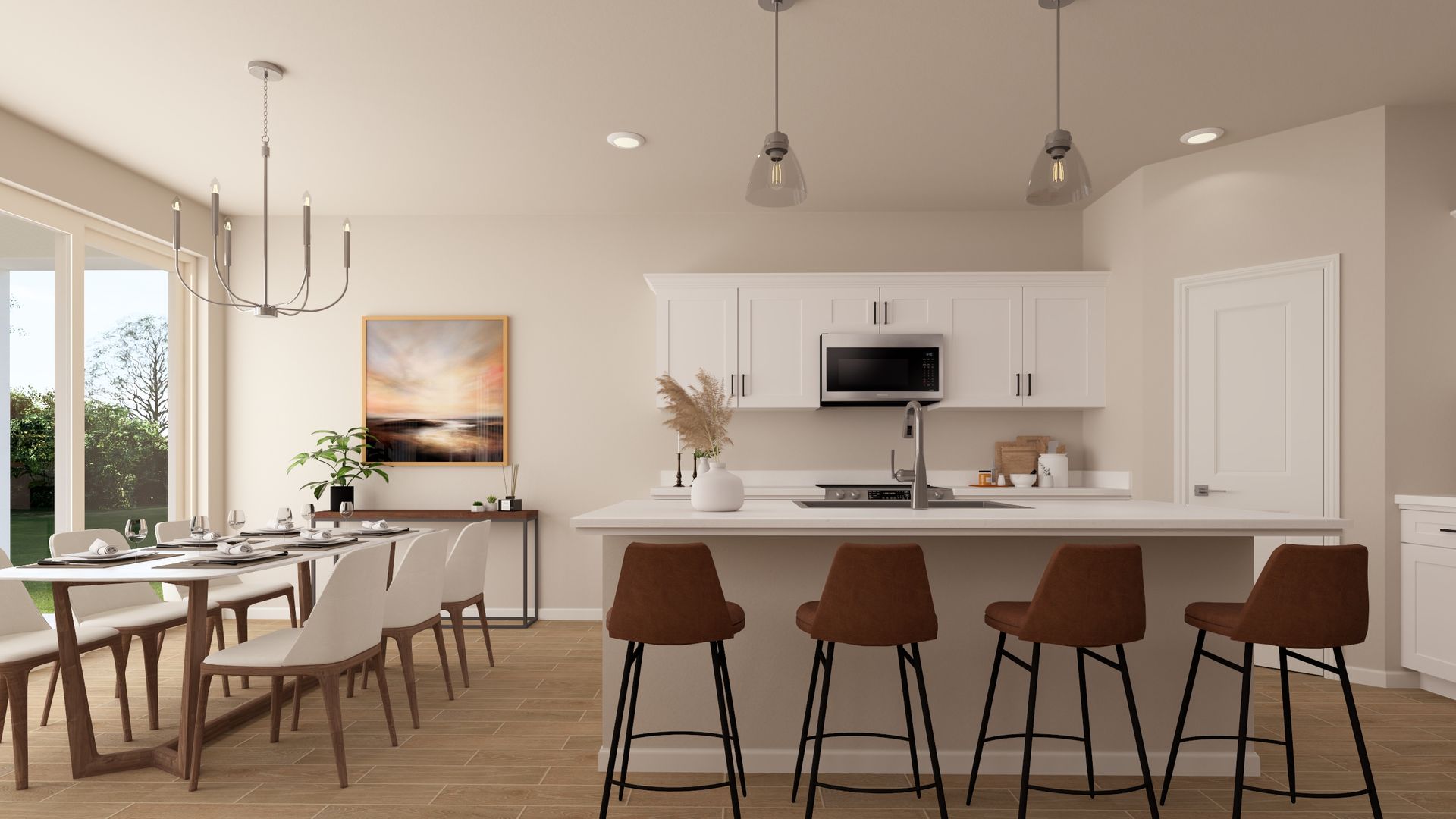 Villa 5 Kitchen Nook - Artist Rendering