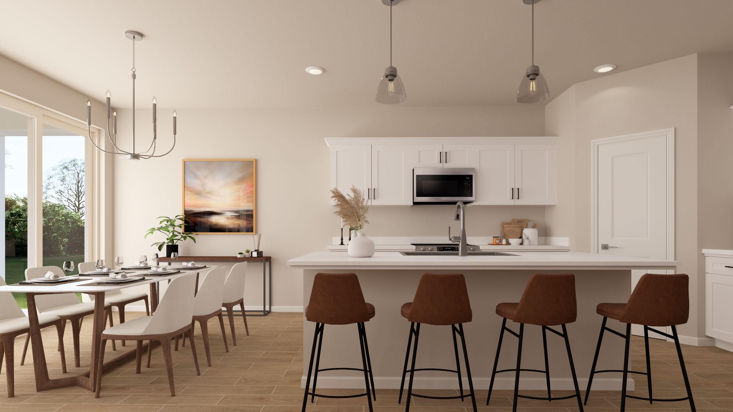 Villa 5 Kitchen Nook - Artist Rendering