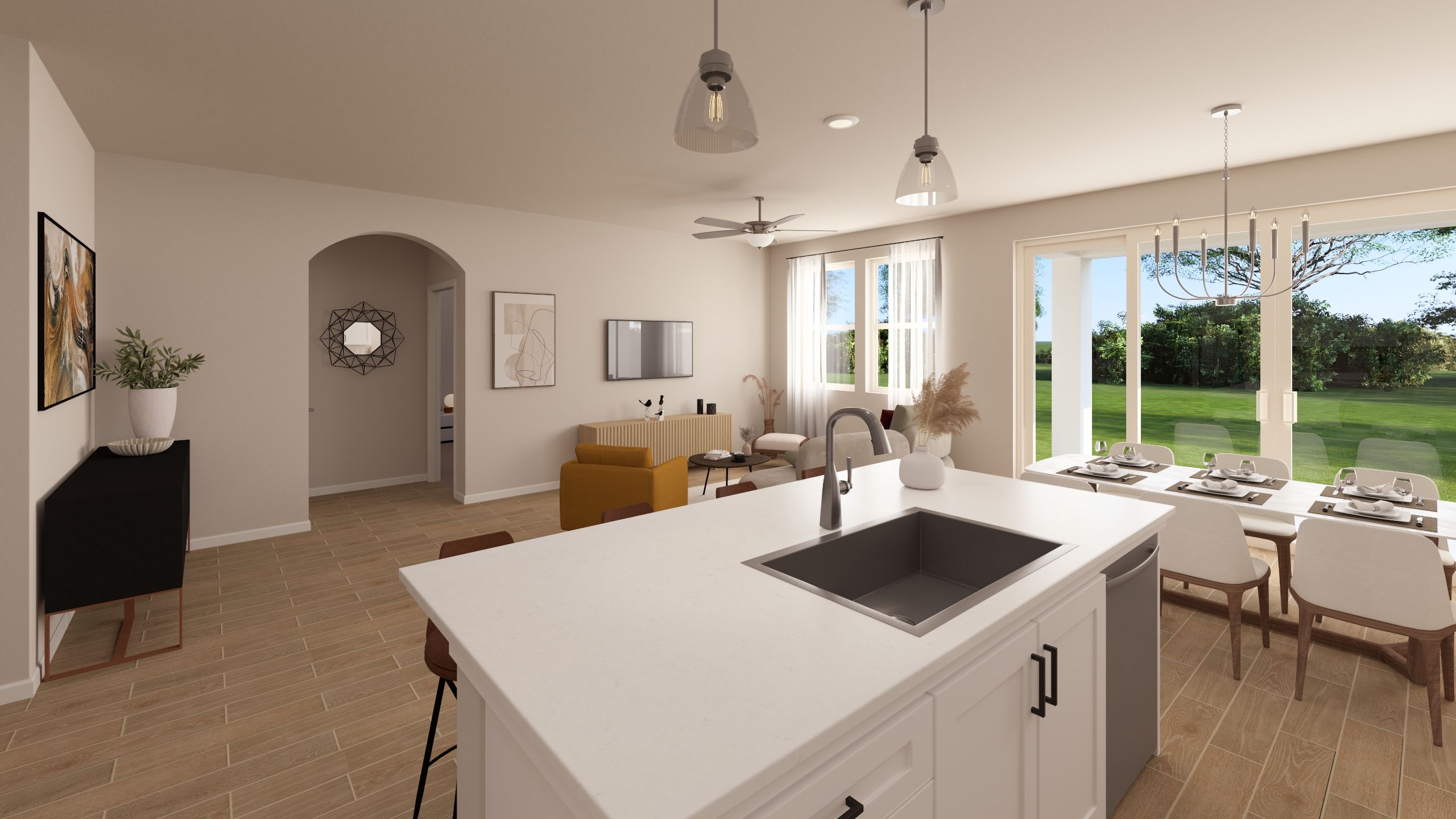 Villa 5 Kitchen - Artist Rendering
