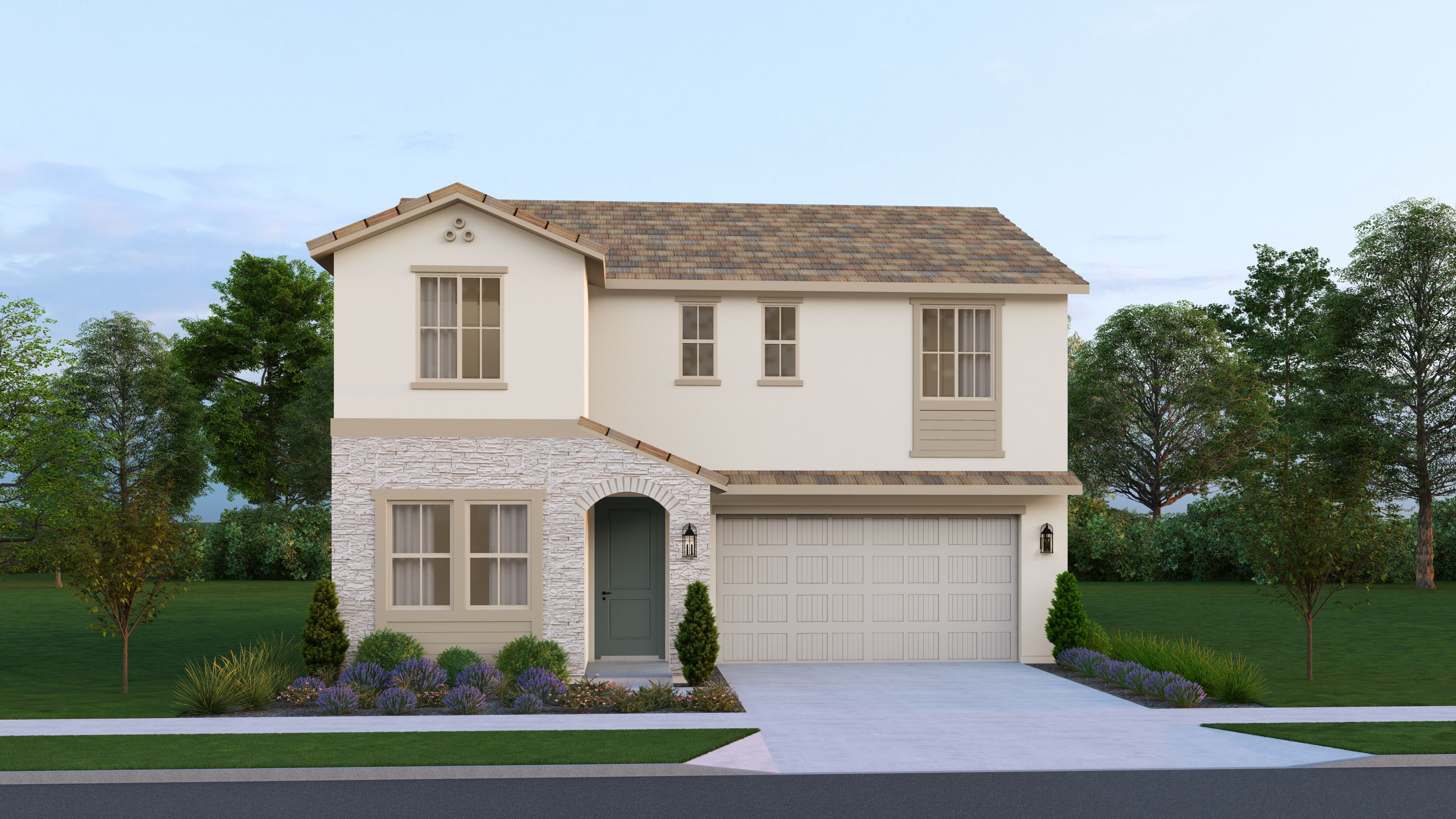 The Villa 6 Modern Spanish with Stone - Color Package 2