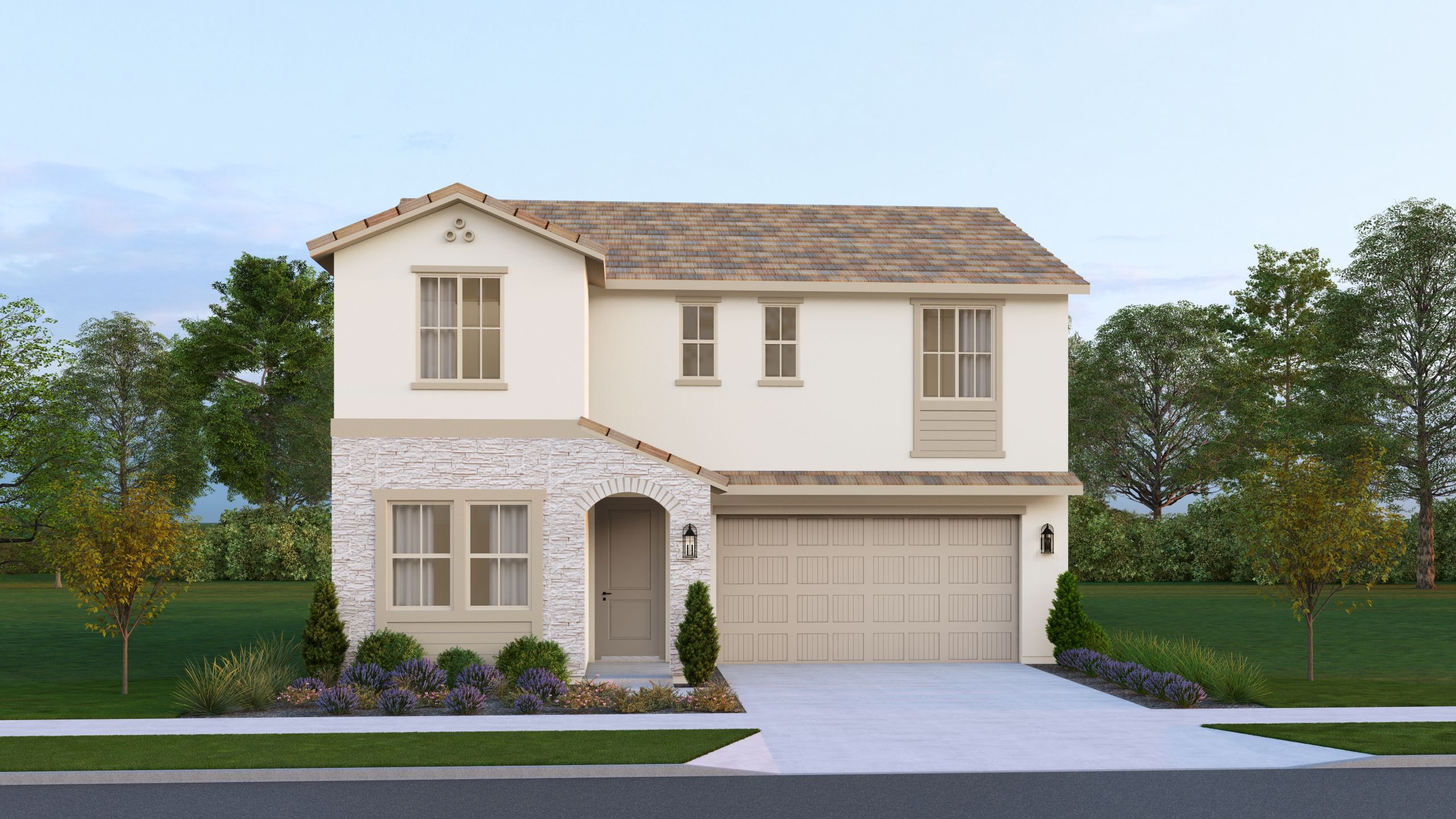 The Villa 6 Modern Spanish with Stone - Color Package 4