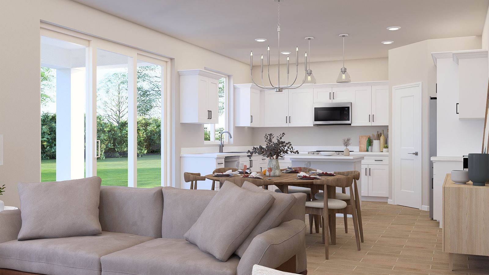 Great Room and Kitchen - Artist Rendering