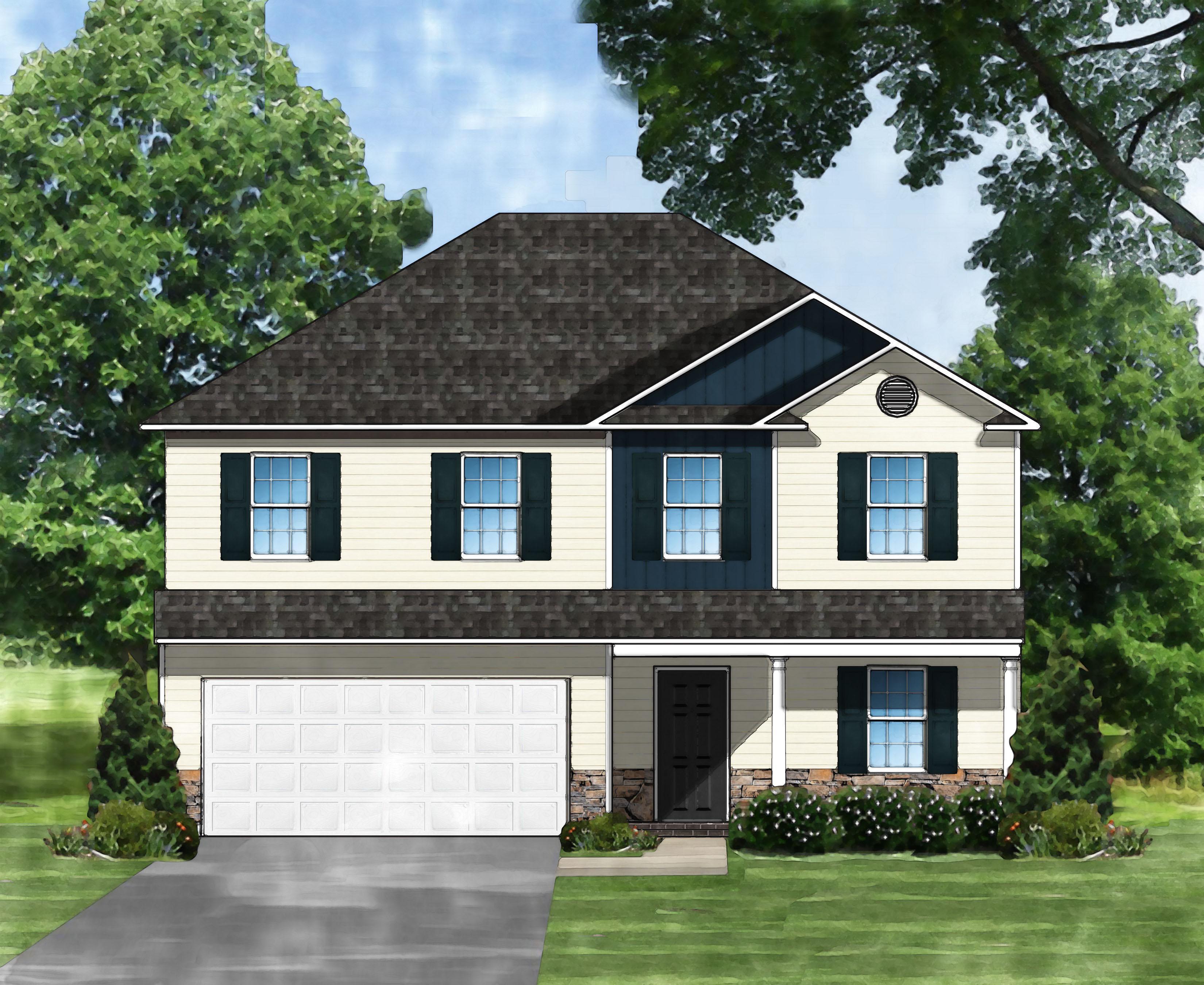 Davenport II D Plan at Brookstone at Forest Lake in Augusta GA by