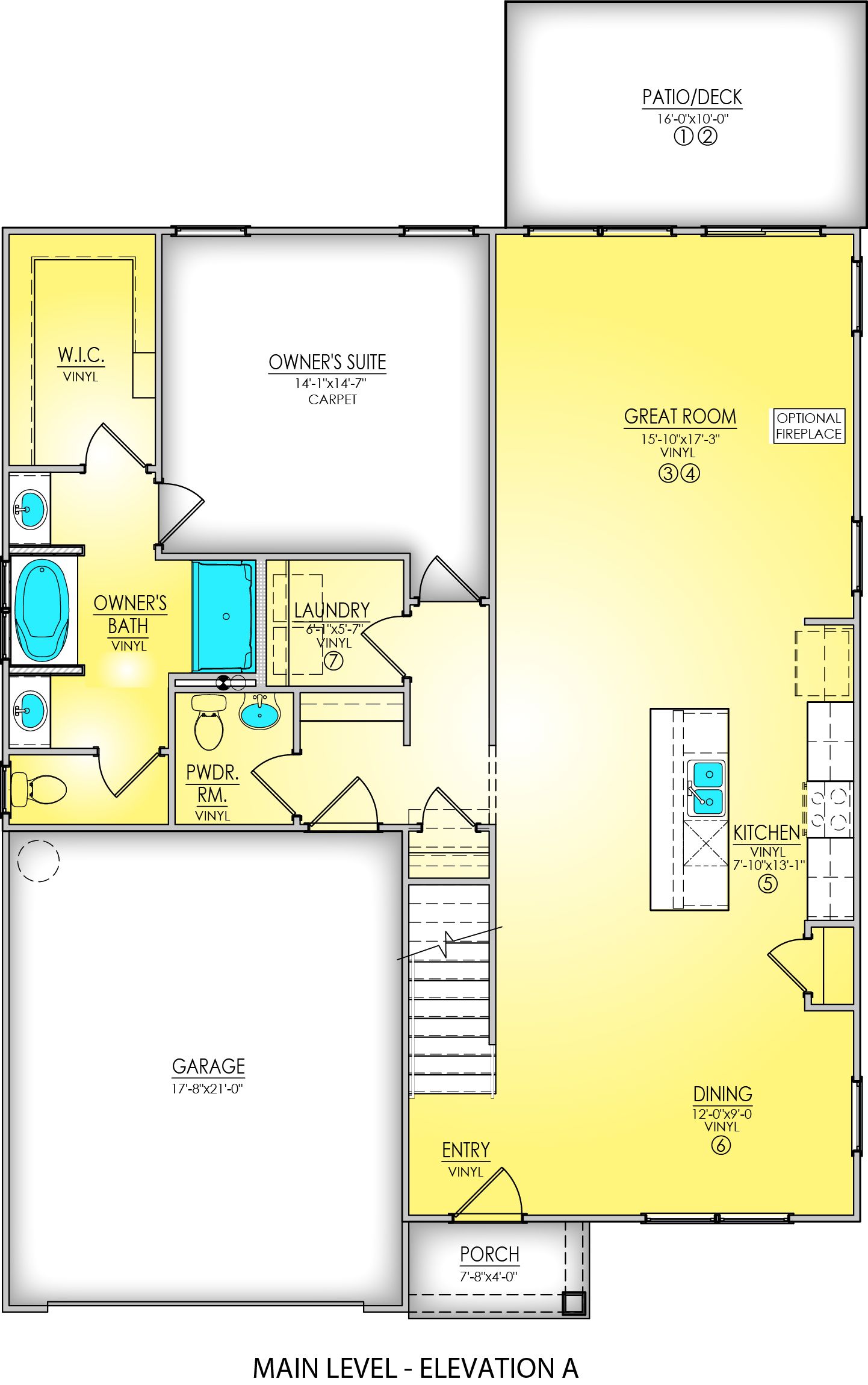 Main Level - Elevation A