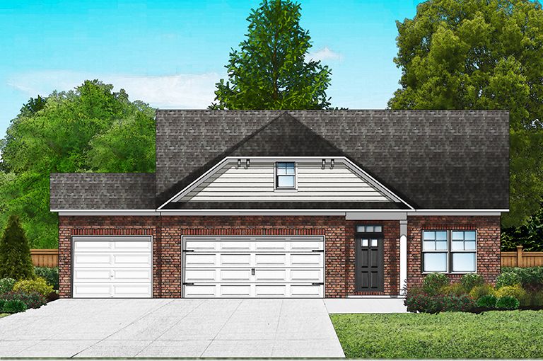 Elevation A2 - 3 Car Garage