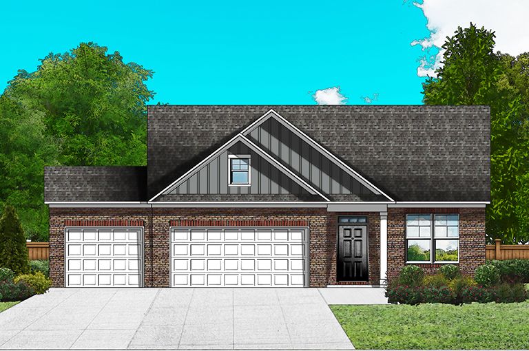 Elevation B4 - 3 Car Garage