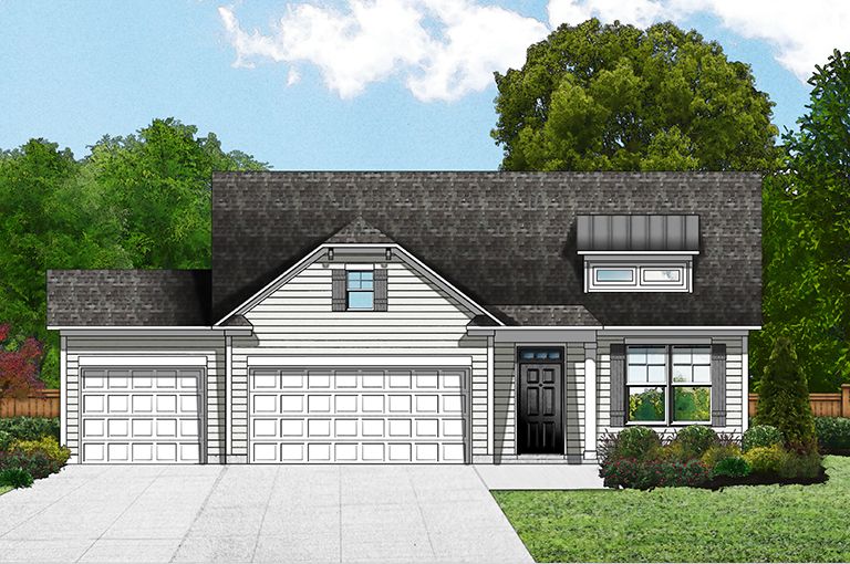 Elevation C - 3 Car Garage