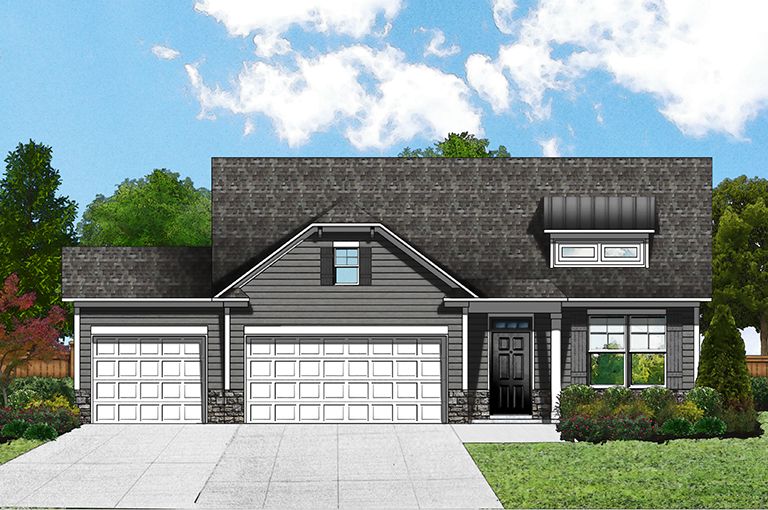 Elevation C6 - 3 Car Garage