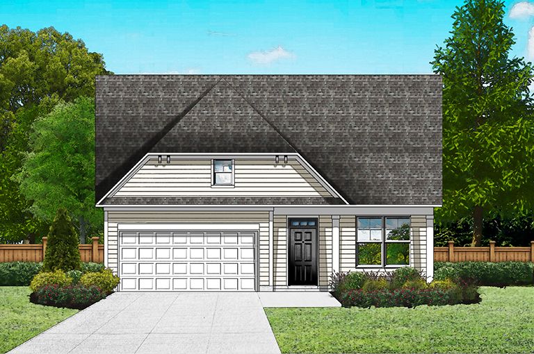 Elevation A - Extended Porch