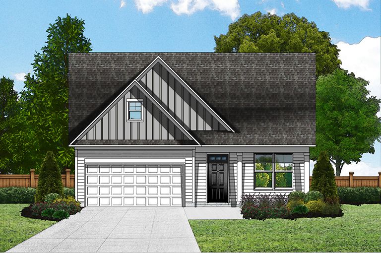 Elevation B - Extended Porch