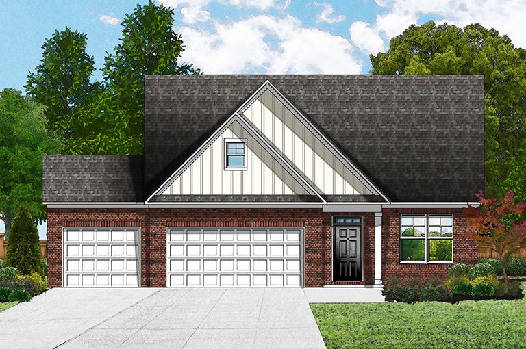 Elevation B4 - 3 Car Garage
