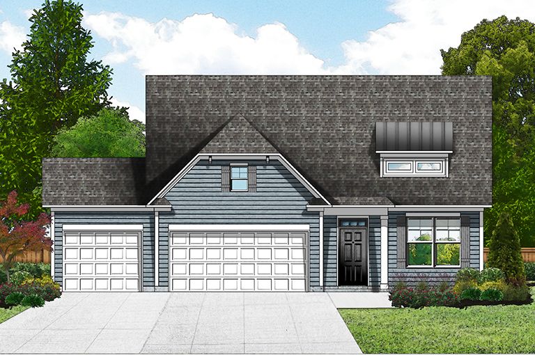 Elevation C - 3 Car Garage