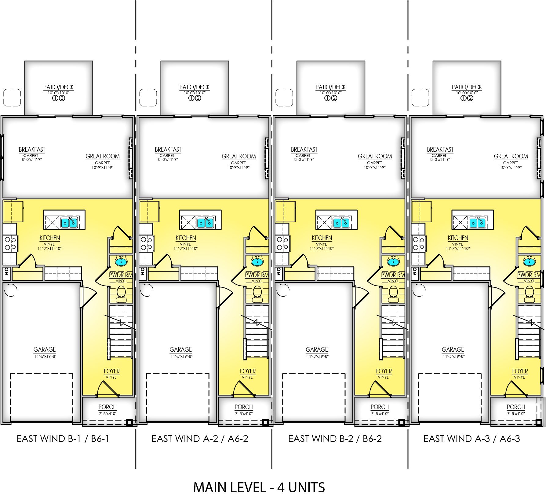 Main Level - 4 Units