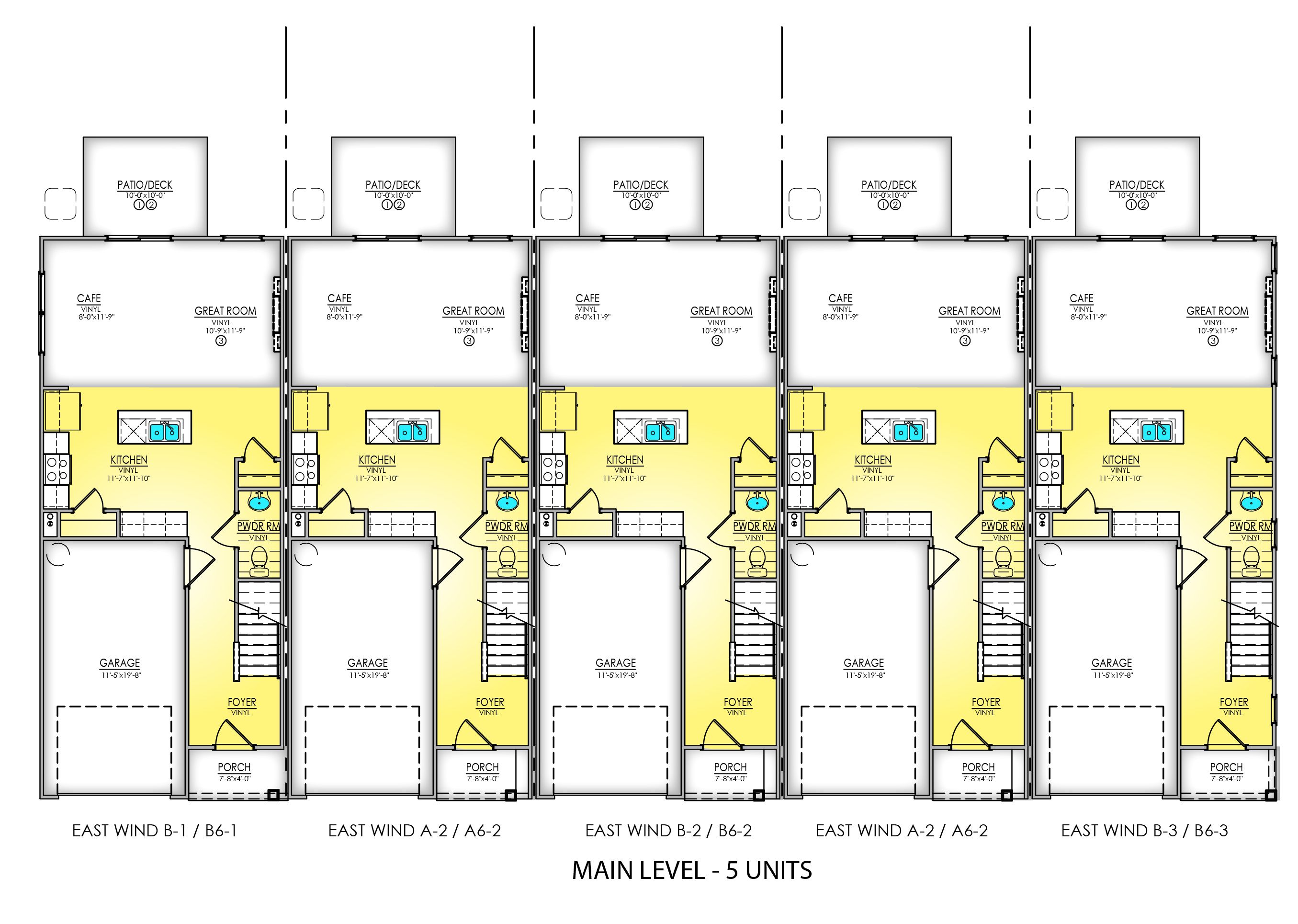 Main Level - 5 Units