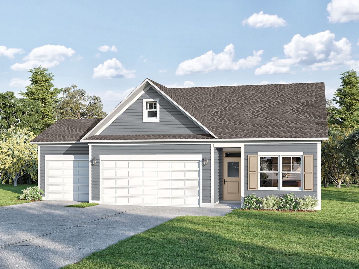 Elevation A - 3rd Car Garage