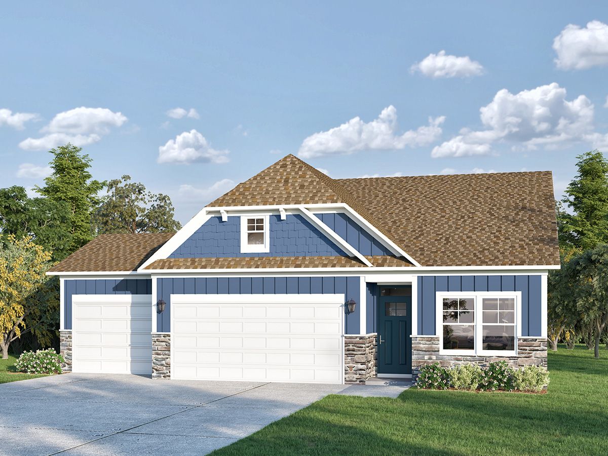 Elevation D - 3rd Car Garage