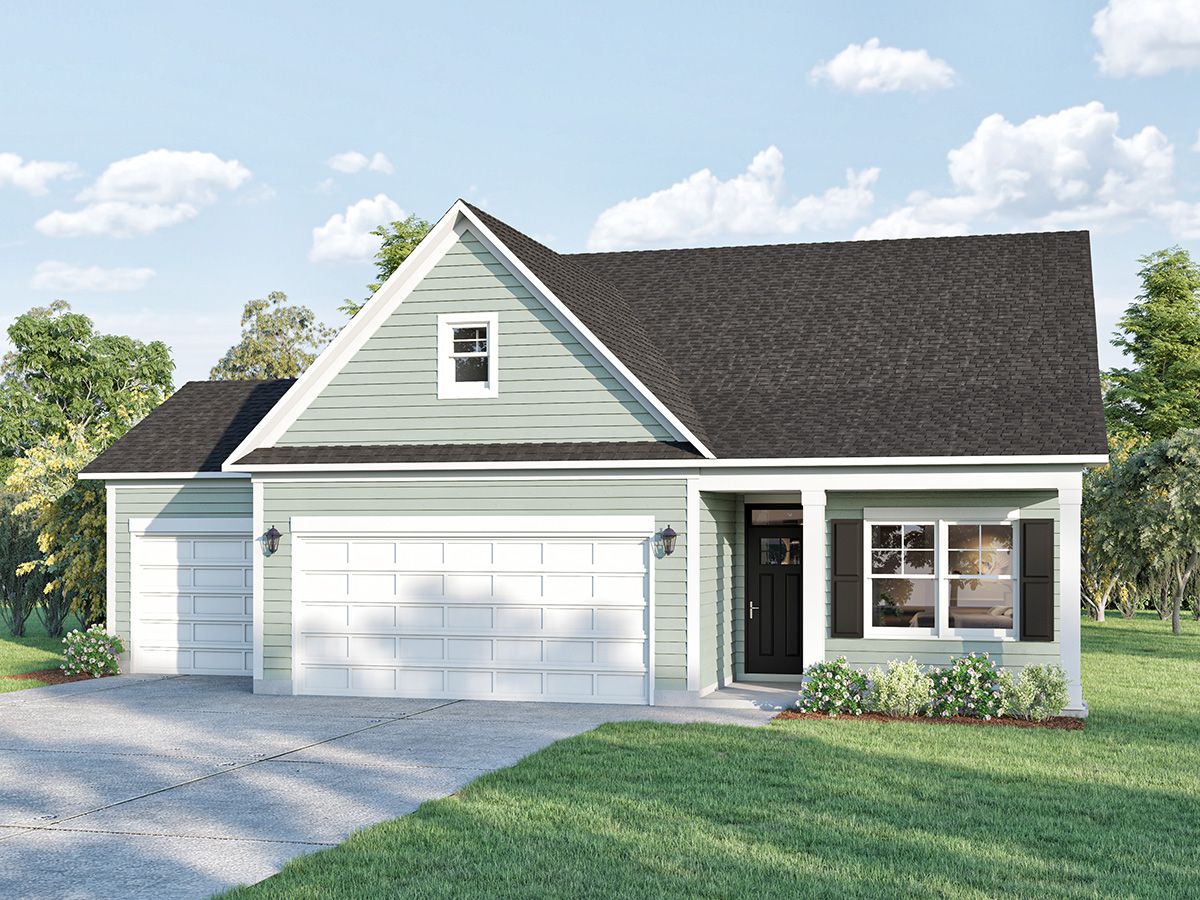 Elevation A - 3rd Car Garage & Extended Porch