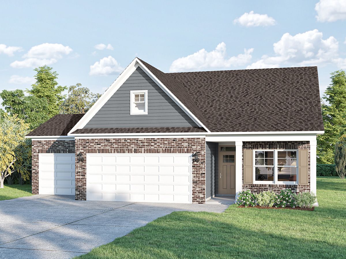 Elevation A2 - 3rd Car Garage & Extended Porch