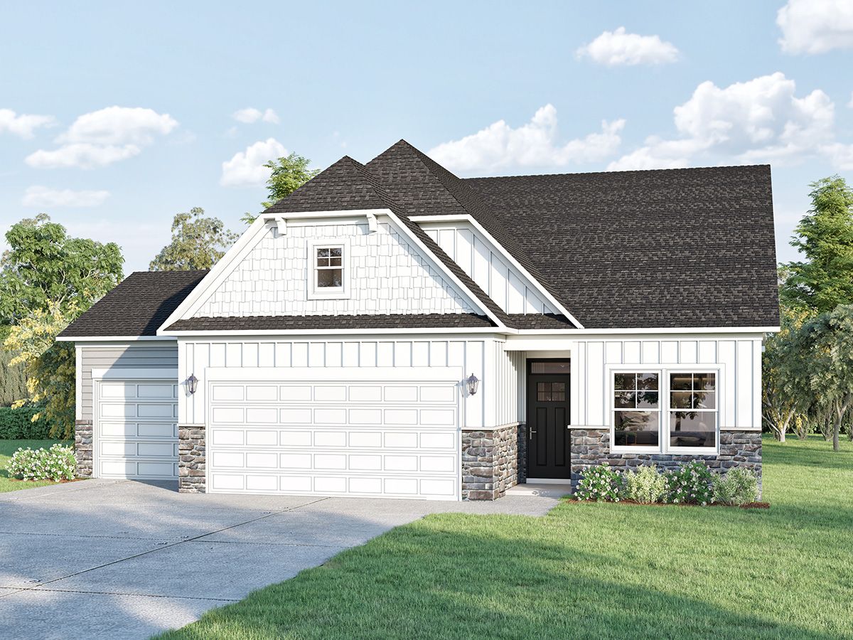 Elevation D - 3rd Car Garage