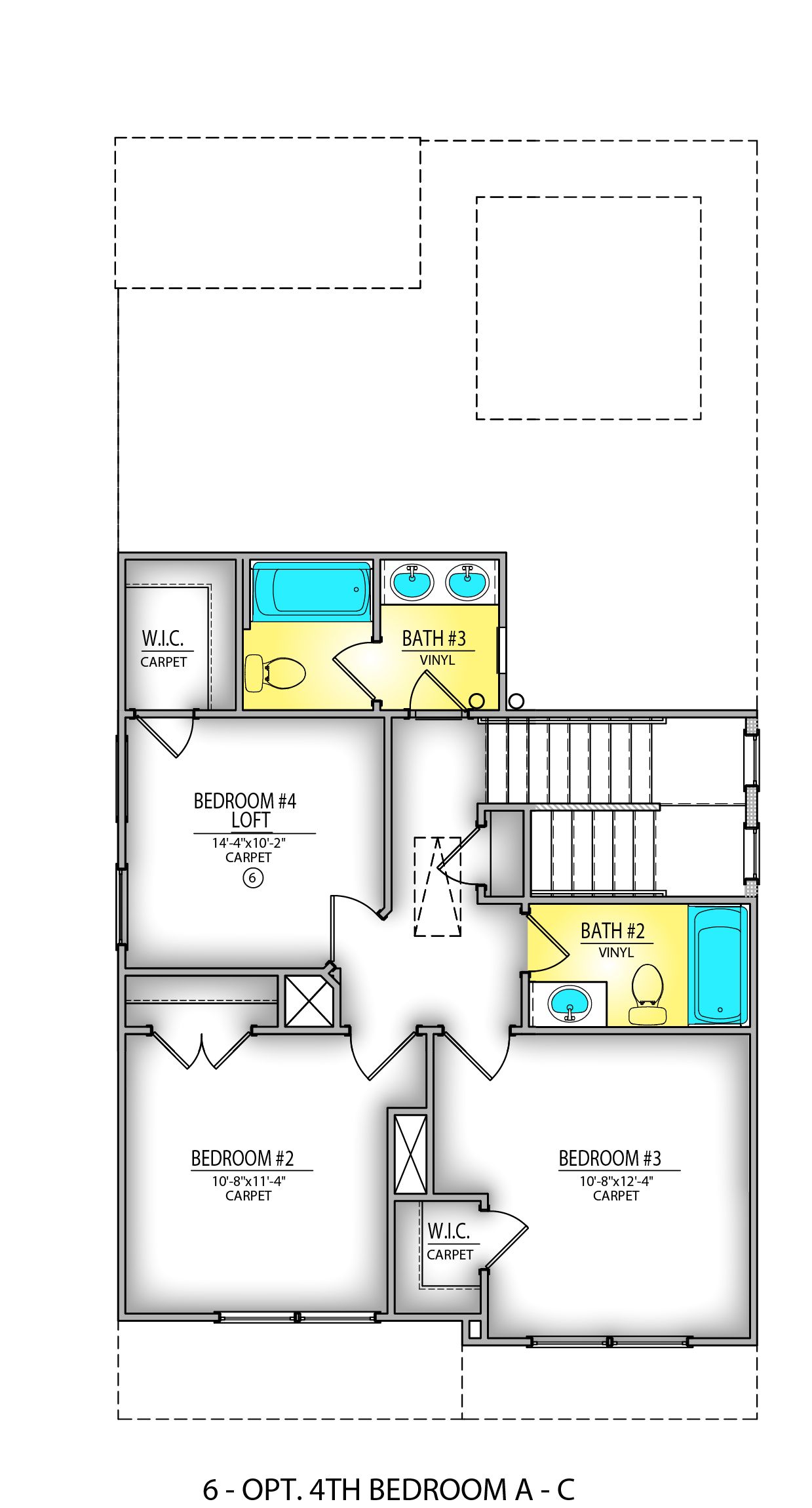 Opt. 4th Bedroom & 3rd Full Bath