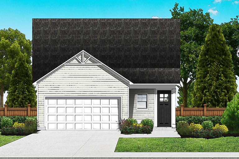 Elevation C - Extended Porch & Optional Door