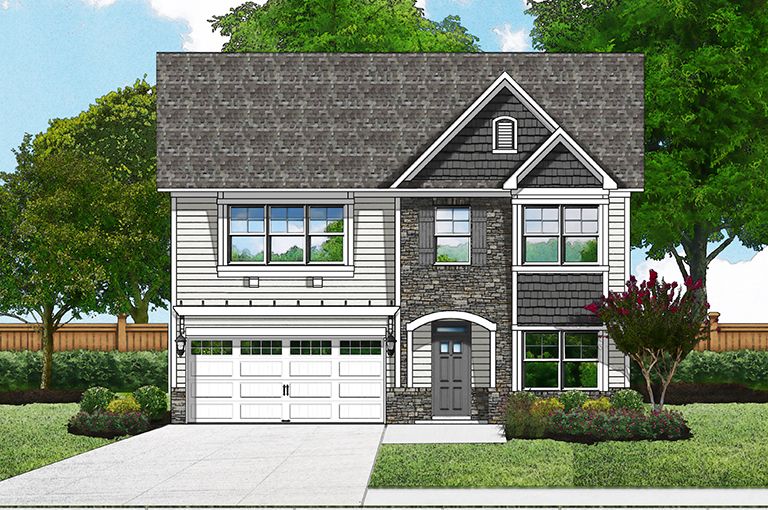 Elevation F - Optional Trellis