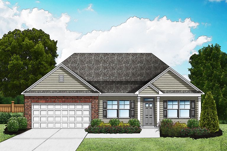 Elevation A - Extended Porch