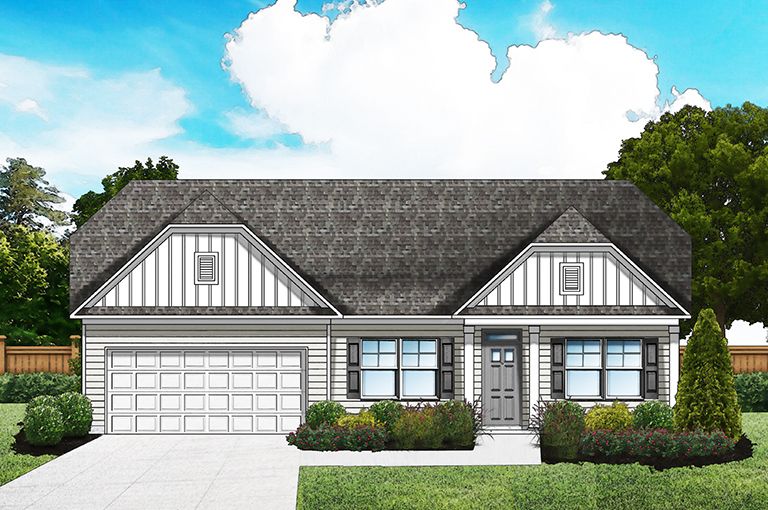 Elevation B - Extended Porch