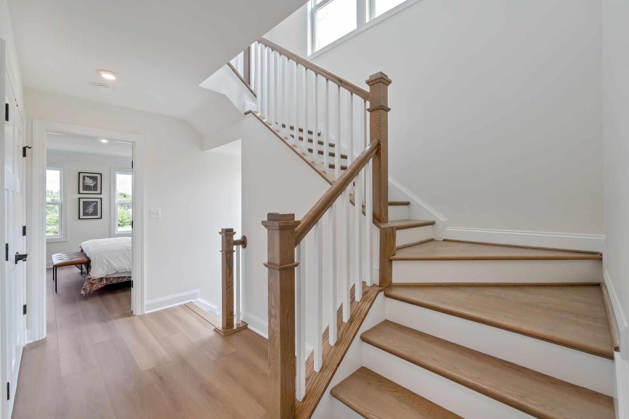 Third Floor Hallway with Stairs to Optional Fourth Floor Loft