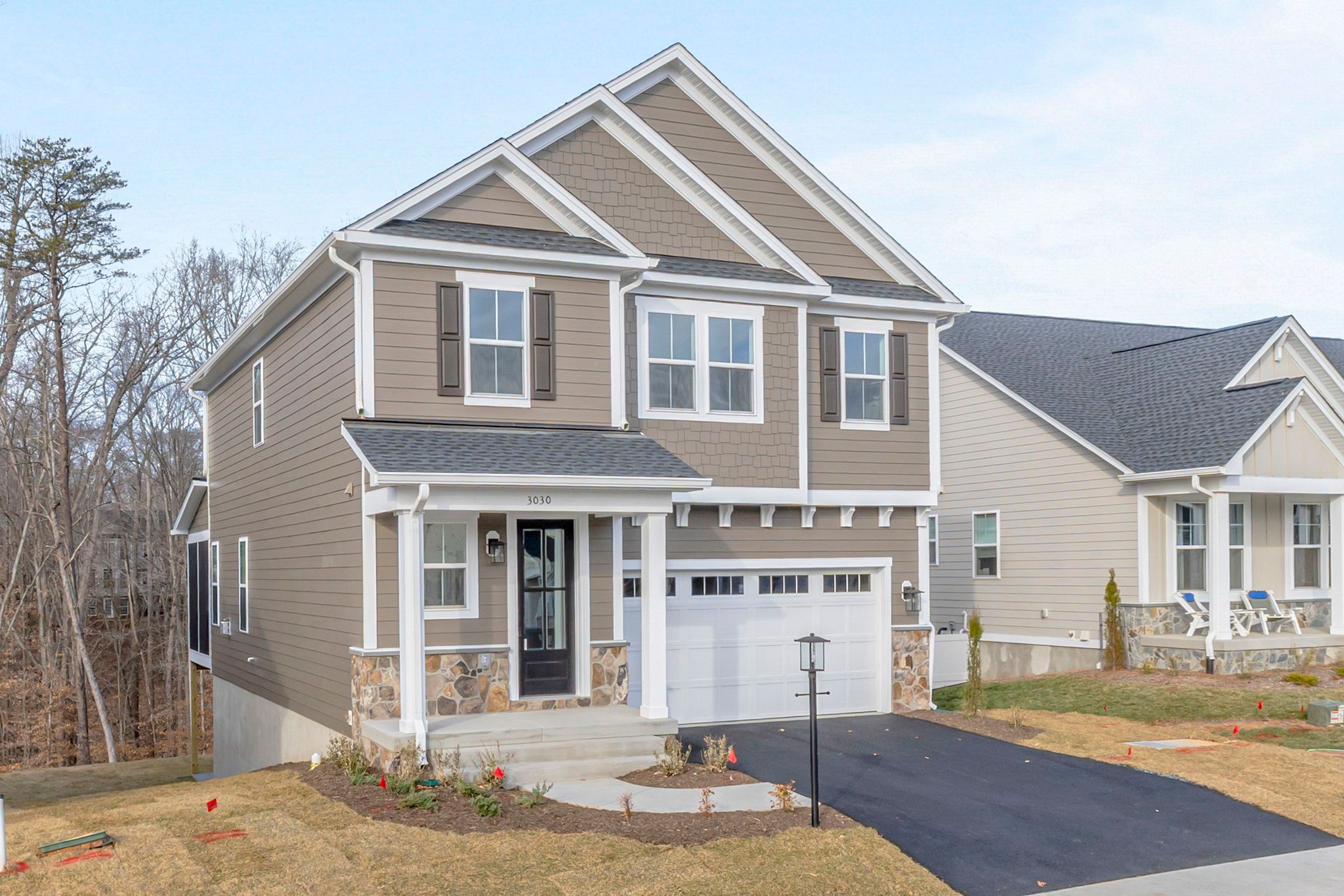 Chestnut Elevation C on a Walkout Basement Foundation