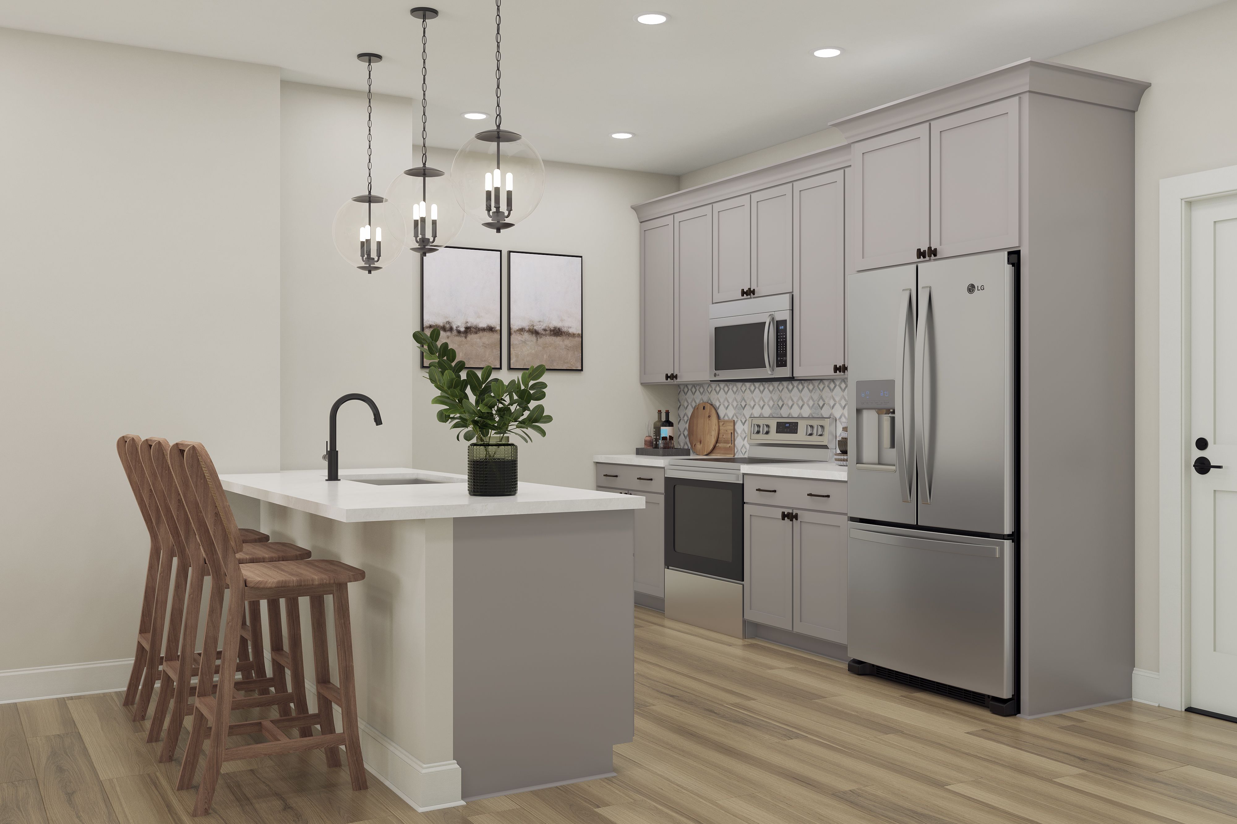 The Elm - Kitchen Rendering