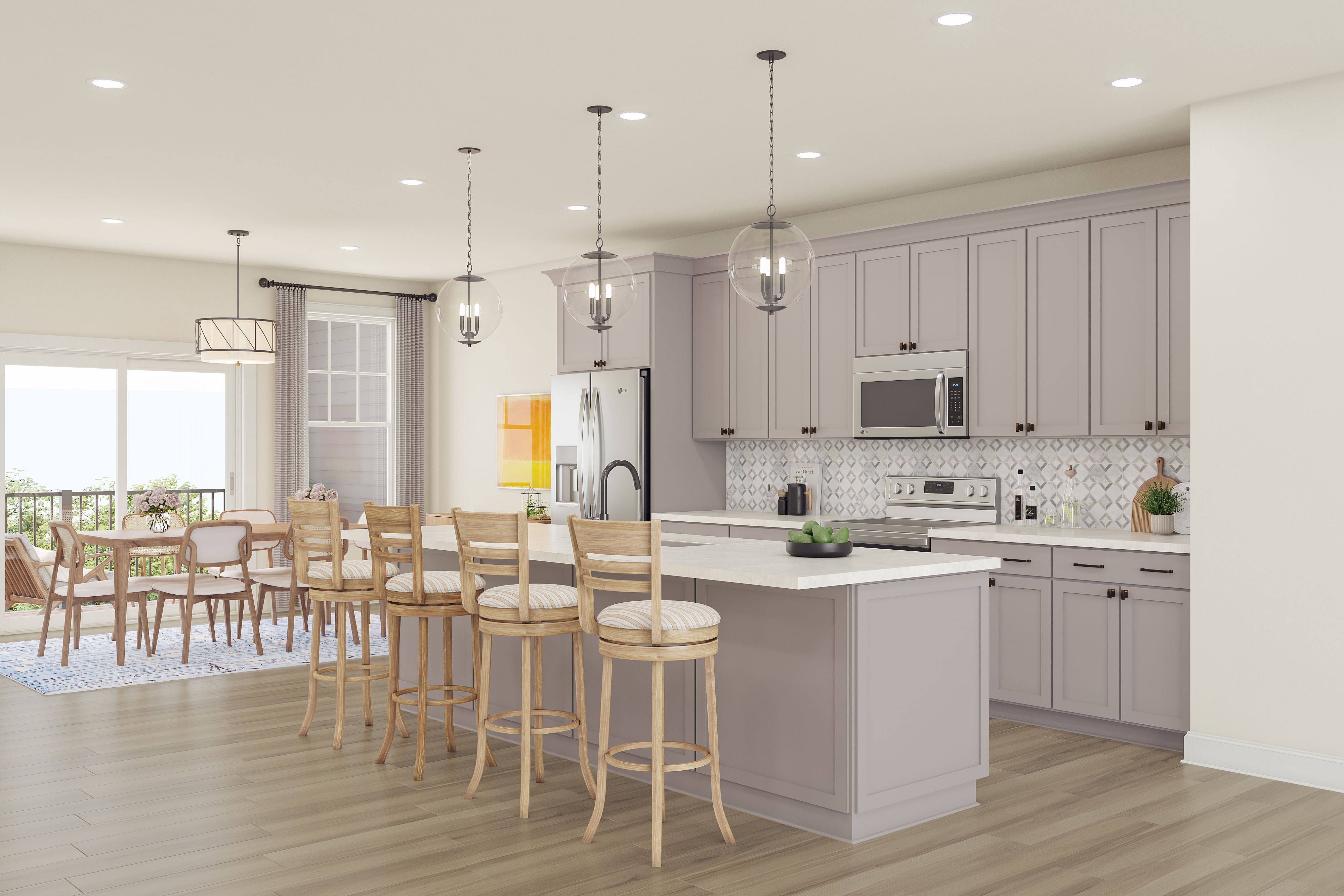 The Maple - Kitchen and Dining Rendering