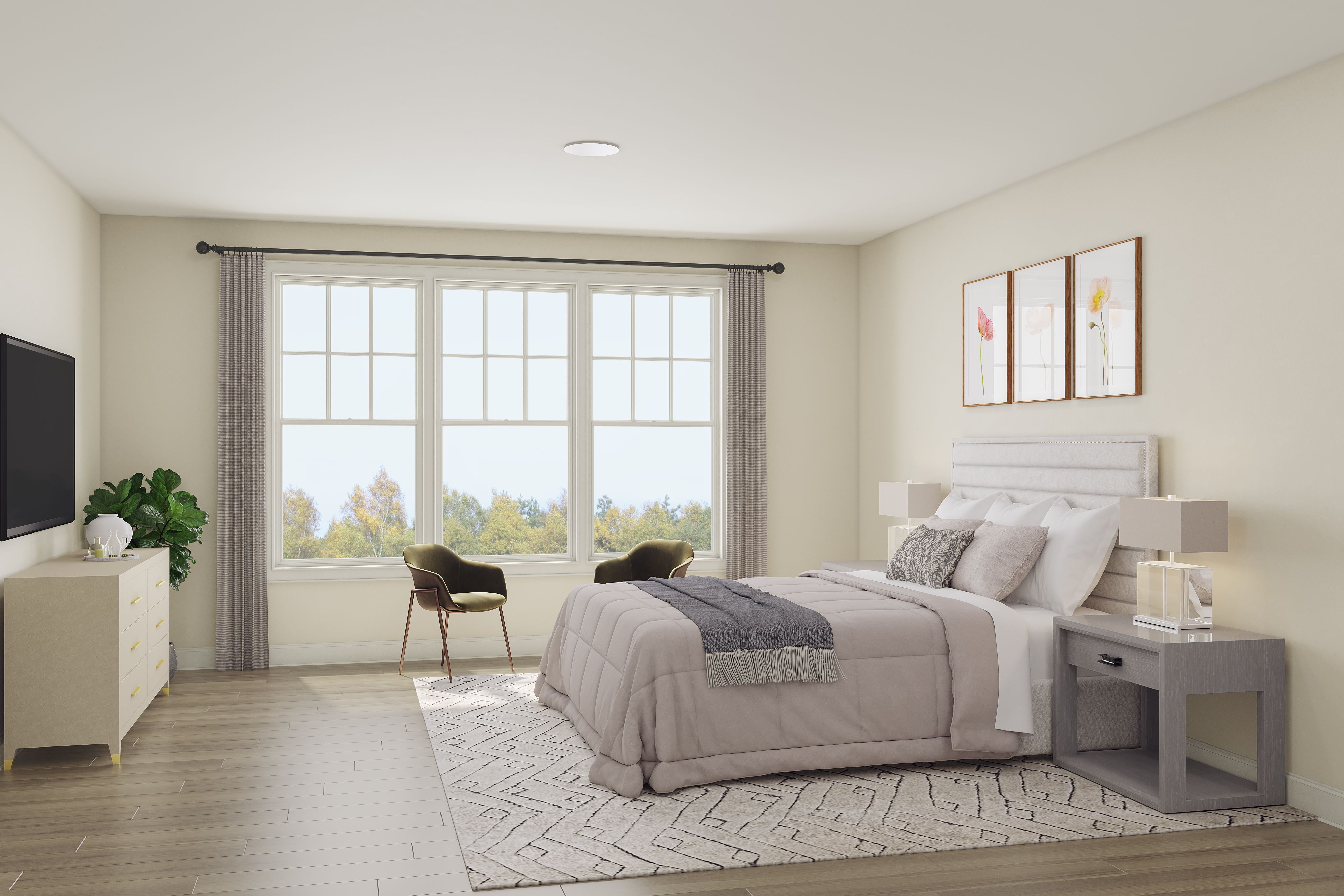 The Maple - Primary Bedroom Rendering