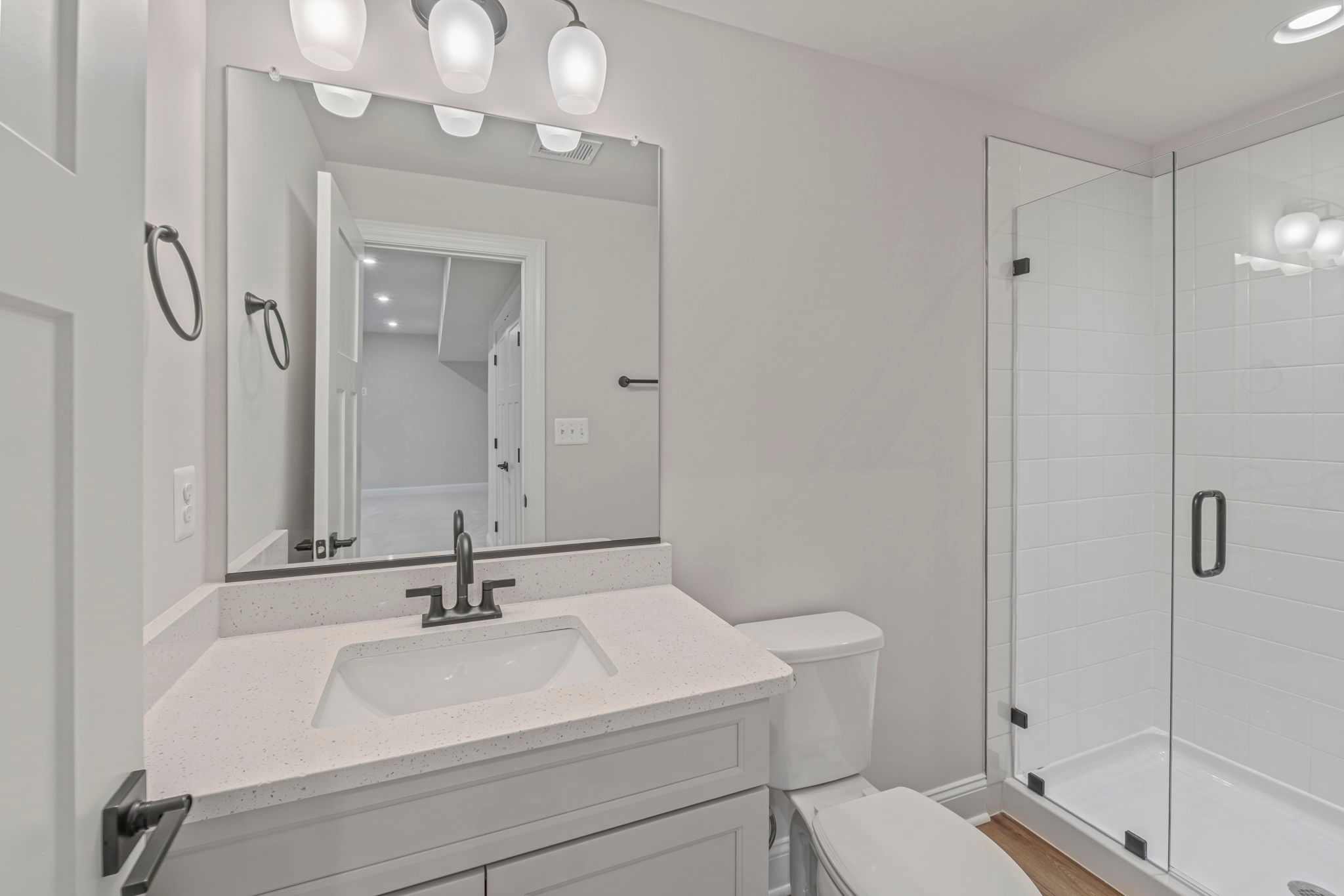 Optional Finished Basement Full Bathroom with Custom Shower