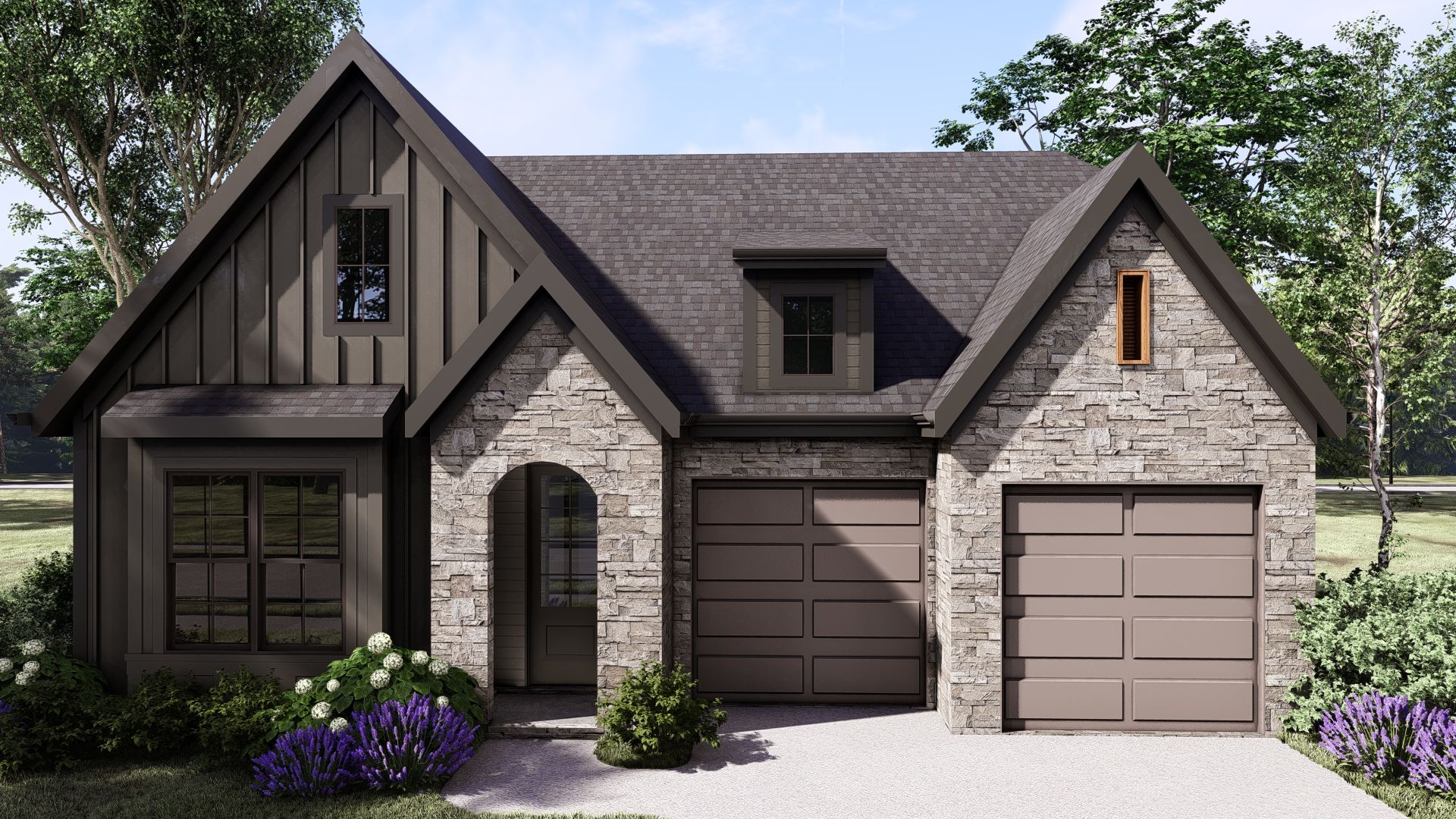 Elevation B with Stone Accents option