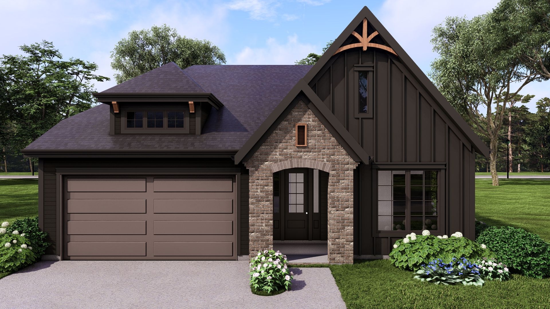 Elevation B with Brick Accent