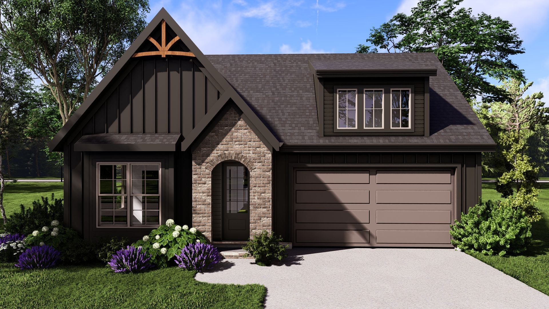 Elevation B - Brick Accent
