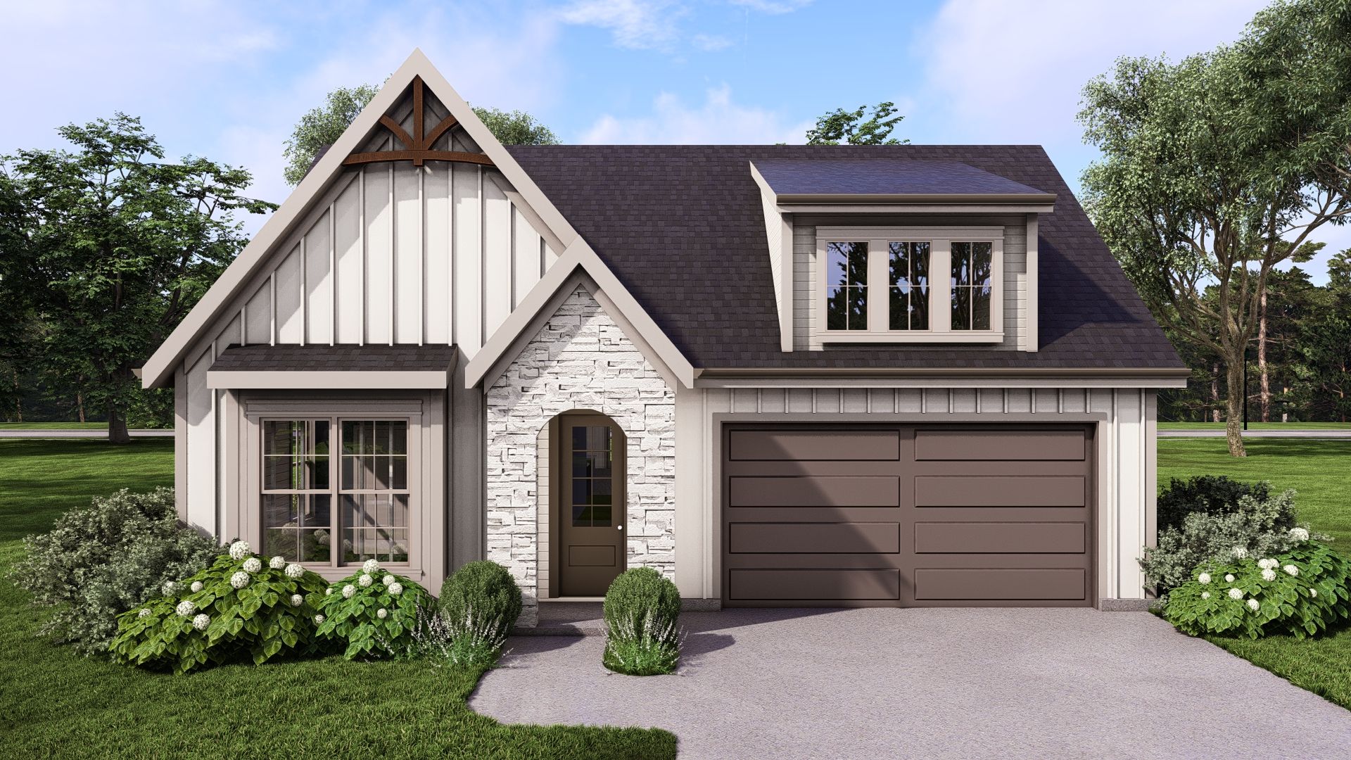 Elevation B - Stone Accent