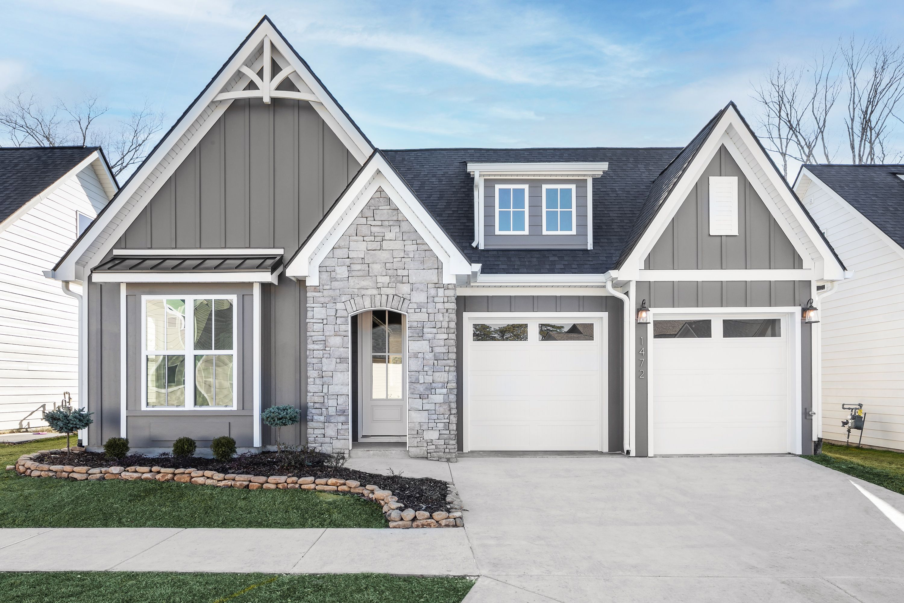 Elevation B - Stone Accent