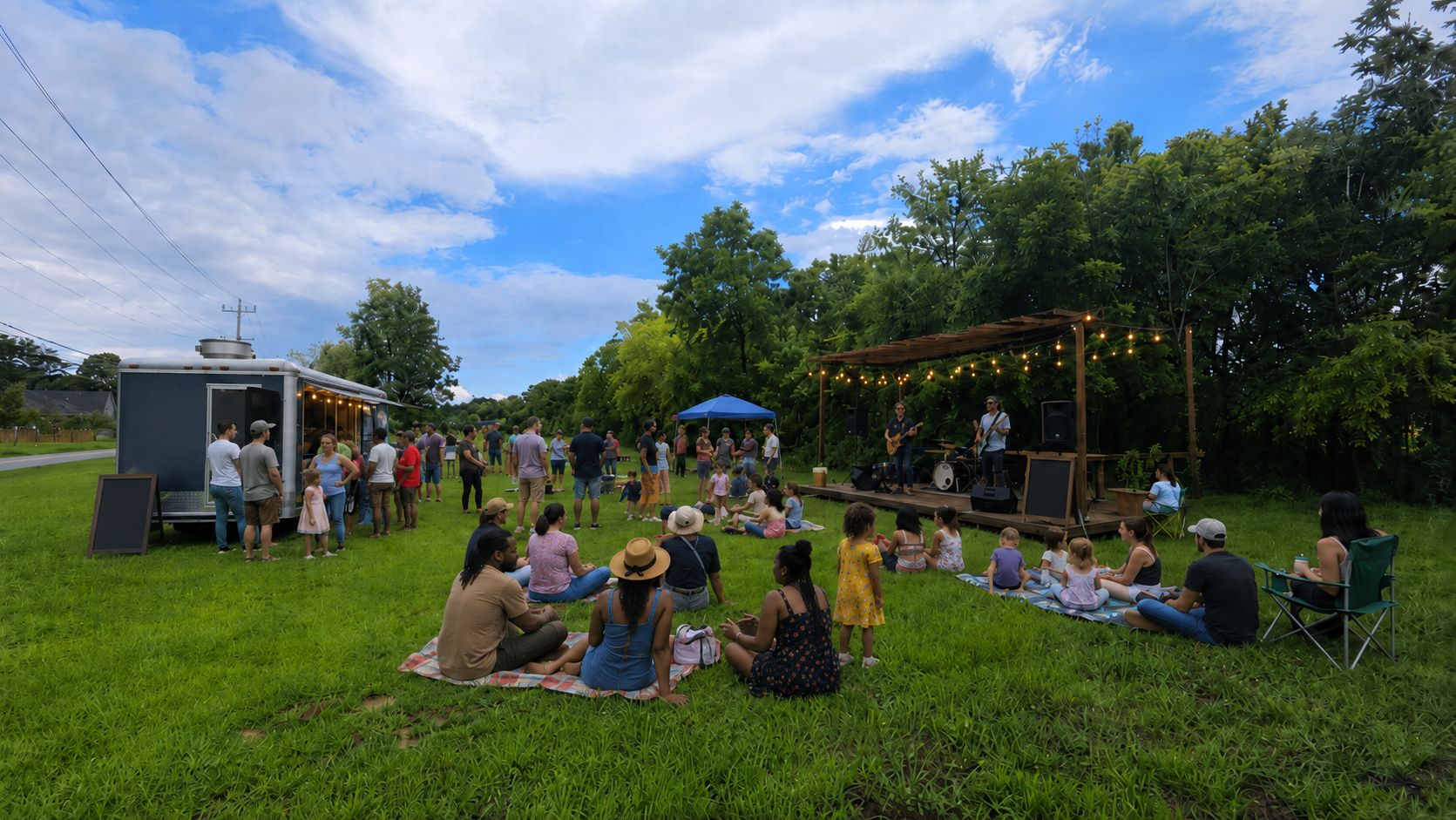 Green space to gather, play, and relax