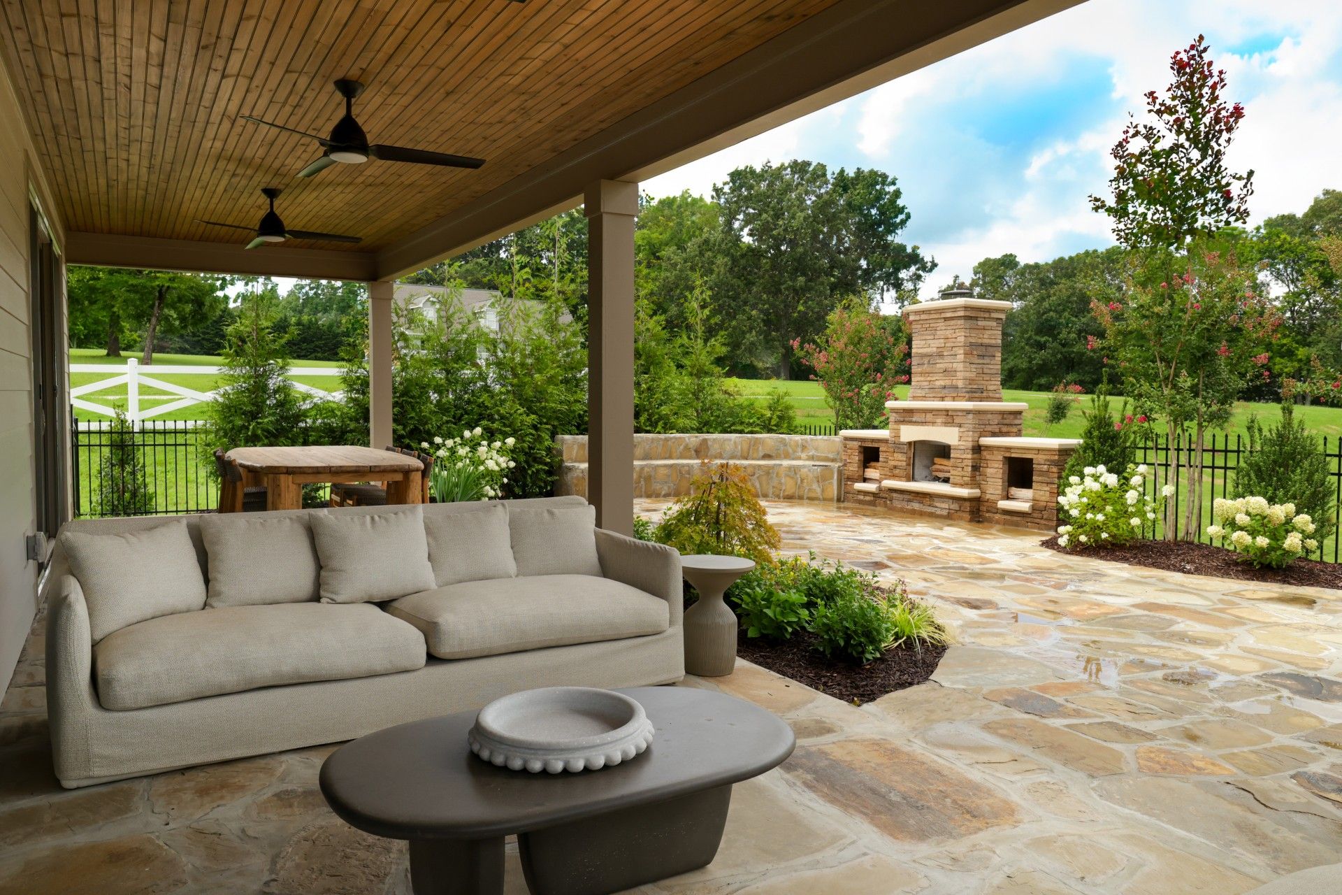 Rear covered porch