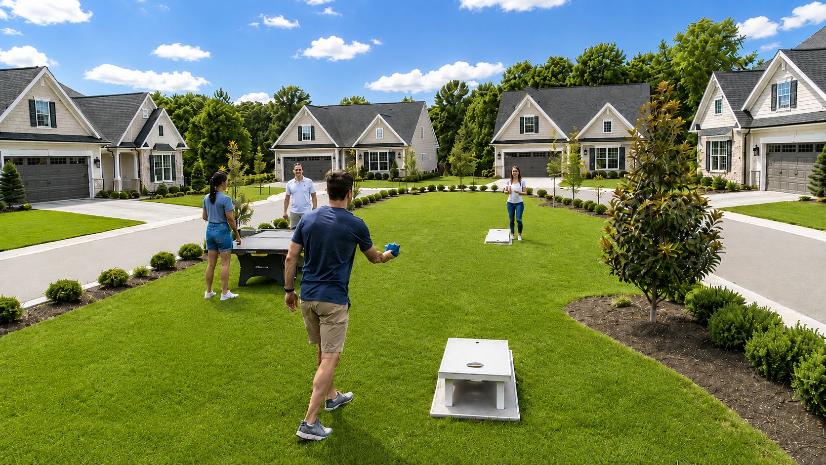 Includes corn hole and ping pong