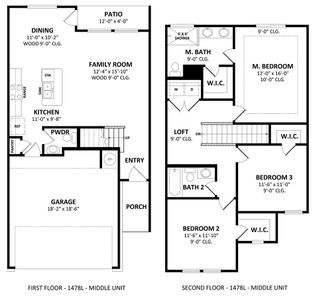 1478 Floor Plan - Townhomes at Gattis