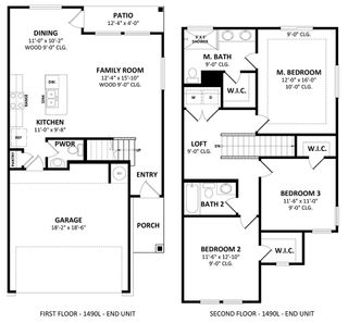 1490 Floor Plan - Townhomes at Gattis