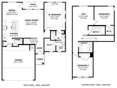 1581 Floor Plan - Townhomes at Gattis