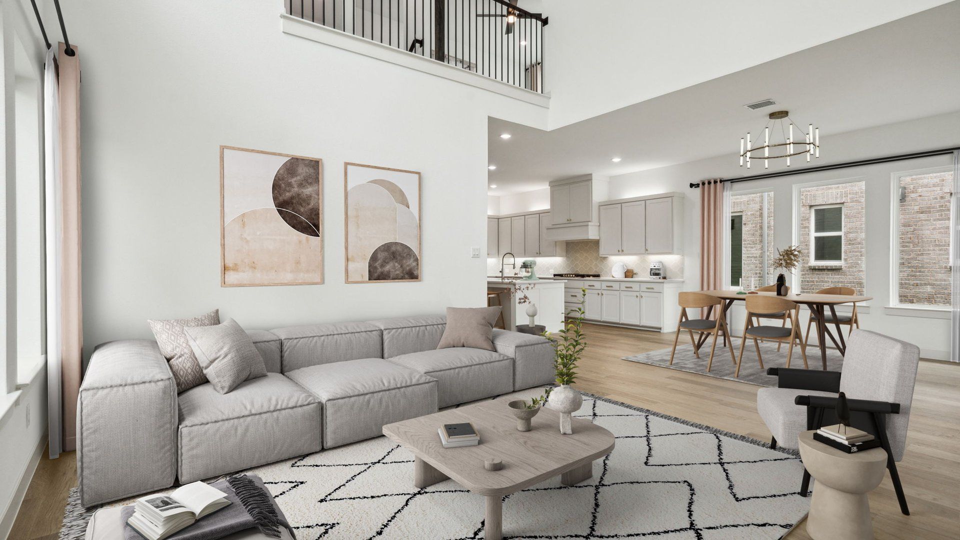 Staged Living + Dining Room