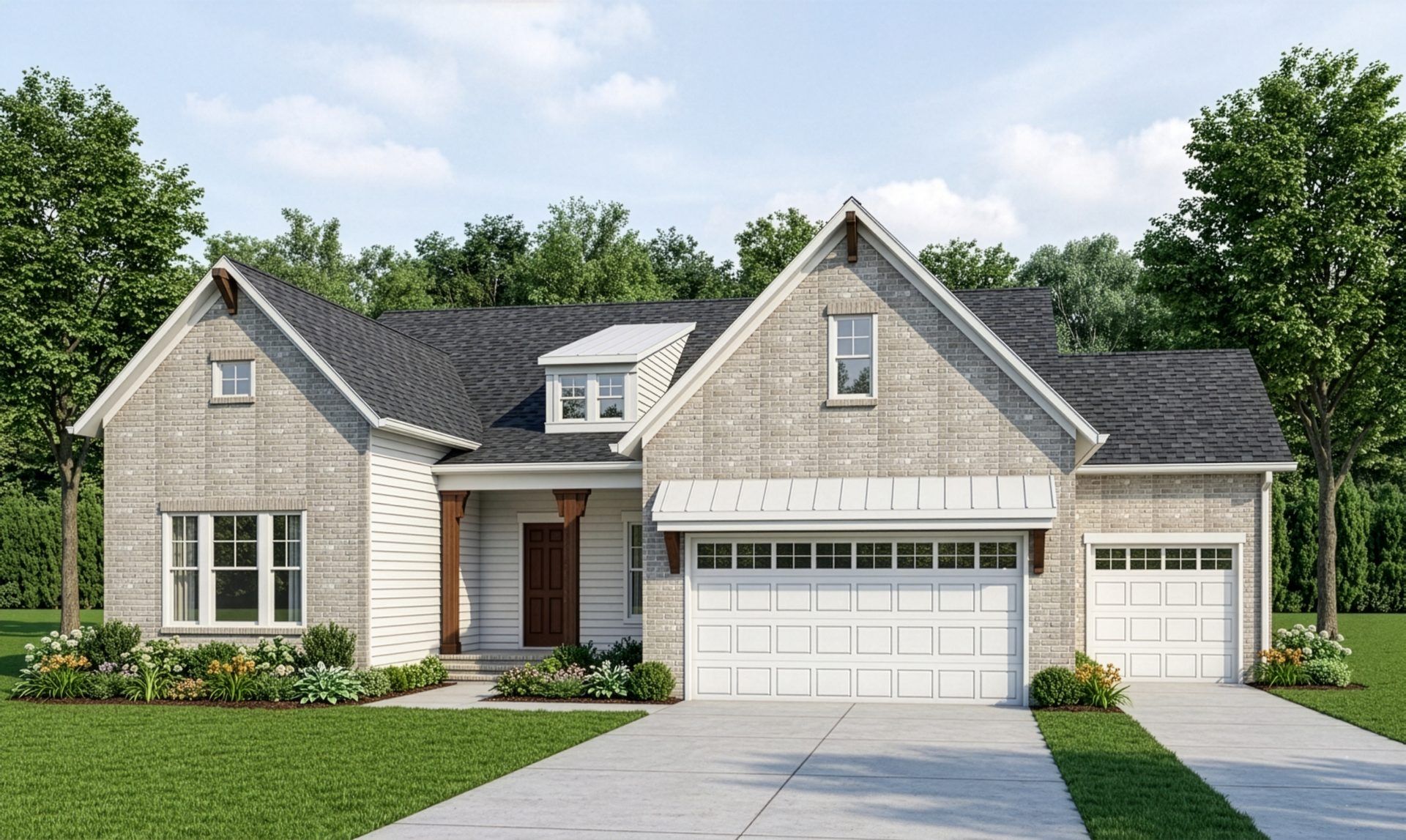 Farmhouse Three-Car-Garage