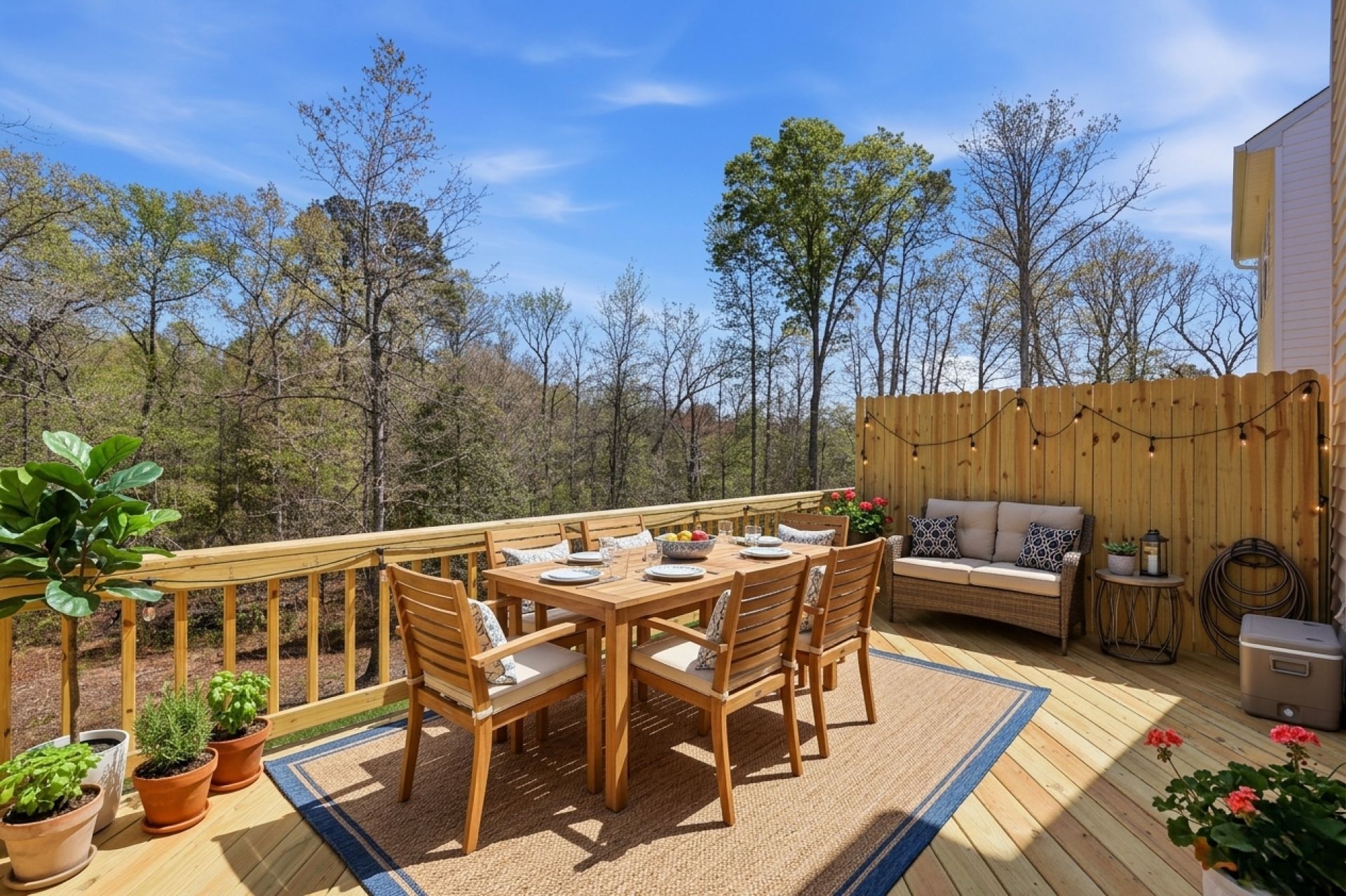 Haywood Deck Decorated