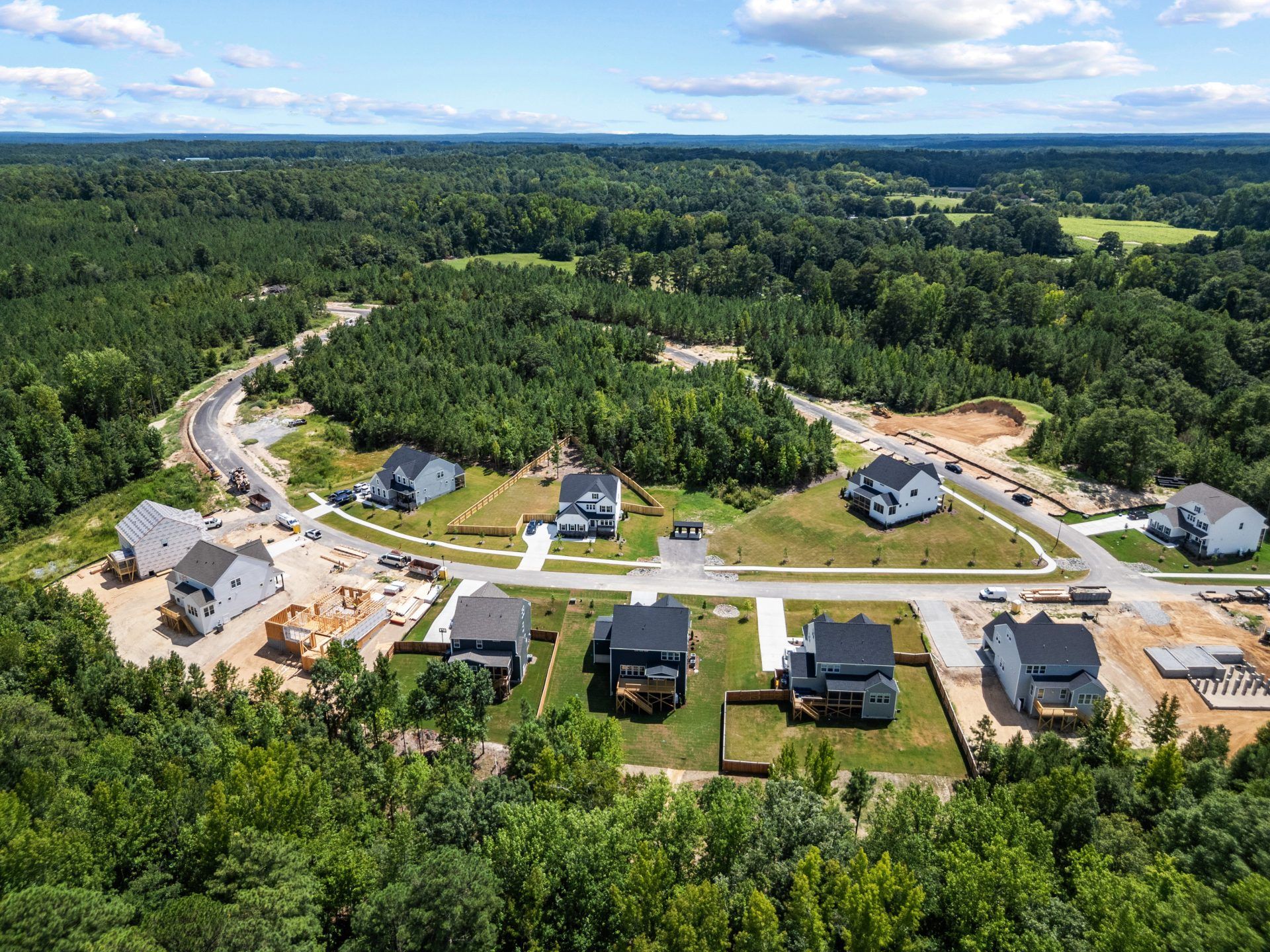 HHHunt Homes Tyson's Trail Estates Drone Overview Of Community