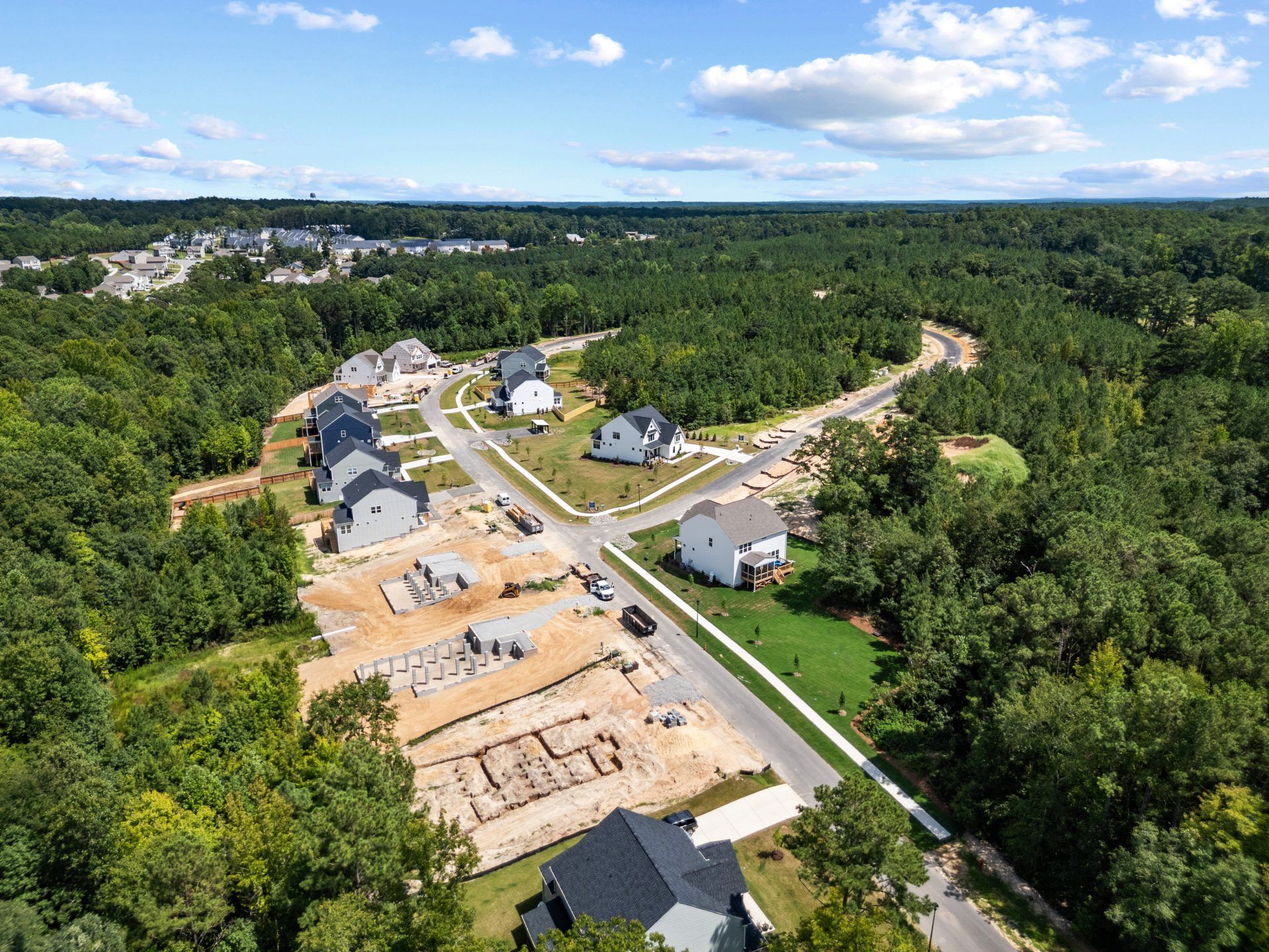 HHHunt Homes Tyson's Trail Estates Drone Overview Of Community
